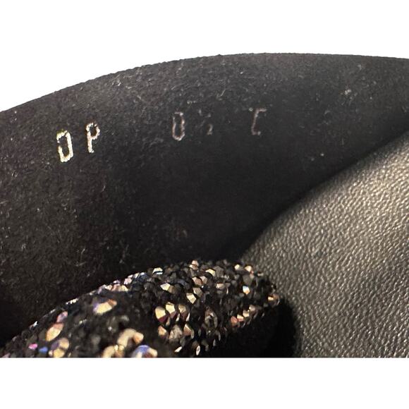 Salvatore Ferragamo Alrai Black Crystal Embellished Knot Mules Slides Sandals - Picture 7 of 7